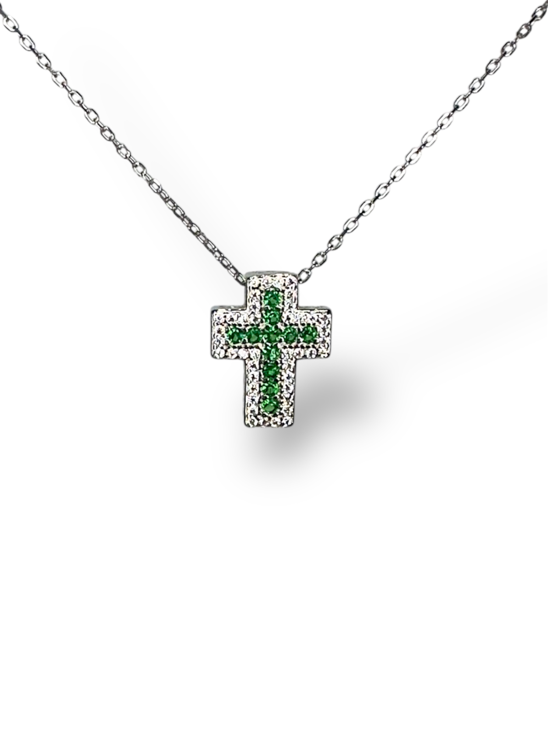 Collana Croce con Zirconi colorati - immagine 1