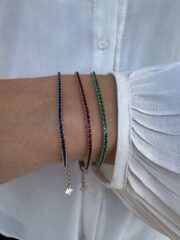 Bracciale Tennis con Pietre Colorate in Argento 925 - immagine 4