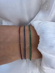Bracciale Tennis con Pietre Colorate in Argento 925 - immagine 6