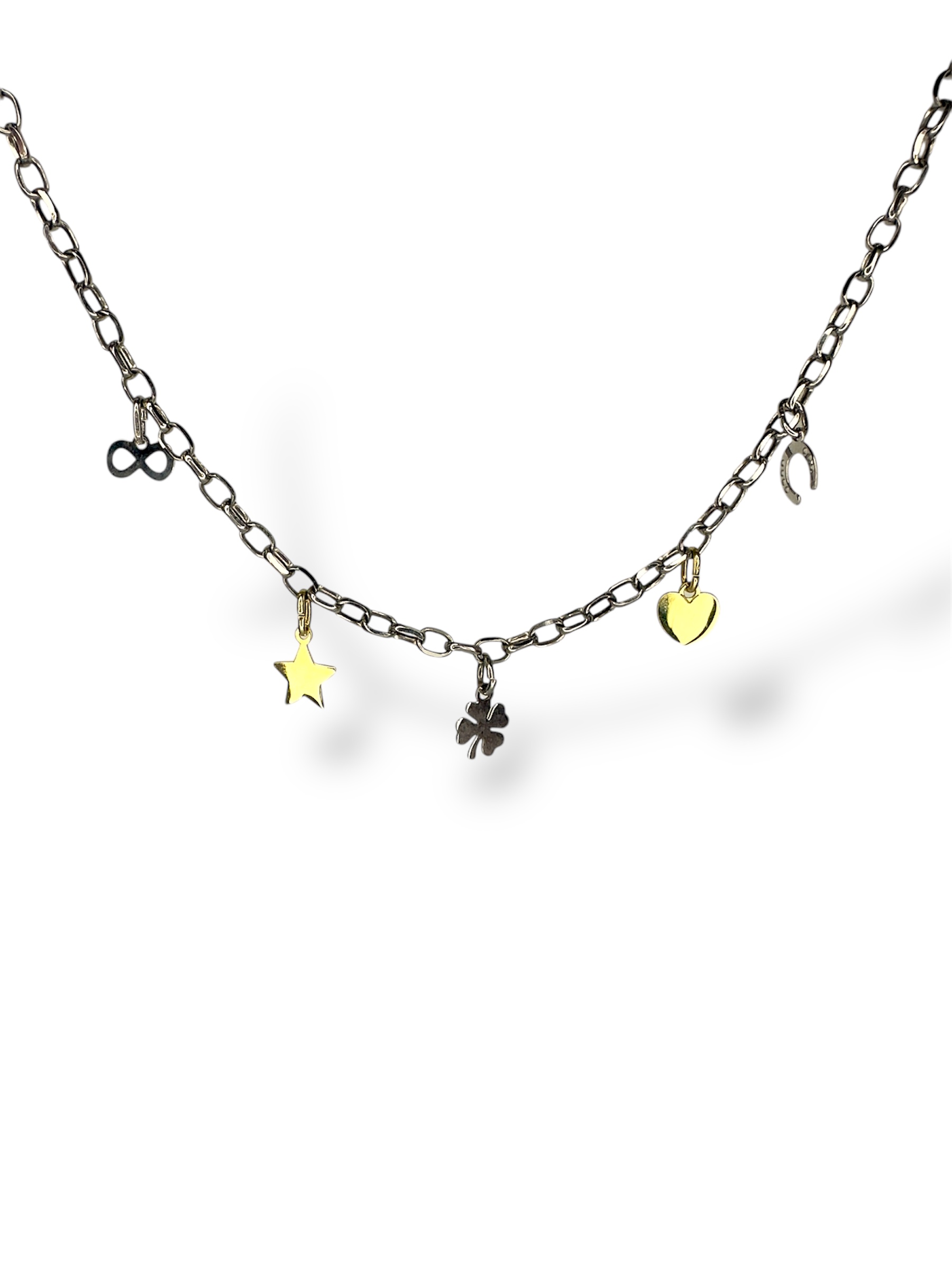Collana Lucky Charms Collana Lucky Charms in Argento 925 – Simboli Portafortuna Donna - immagine 1